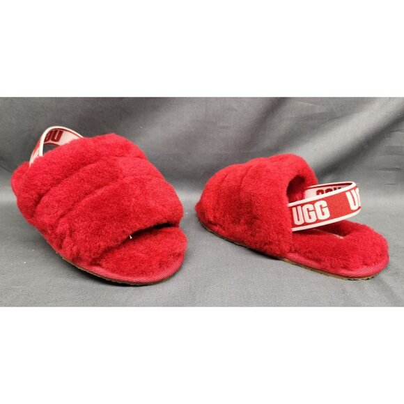 UGG Australia Other - UGG Australia Toddlers Fluff Yeah Slippers Slides Red Size 10 NEW NO BOX!